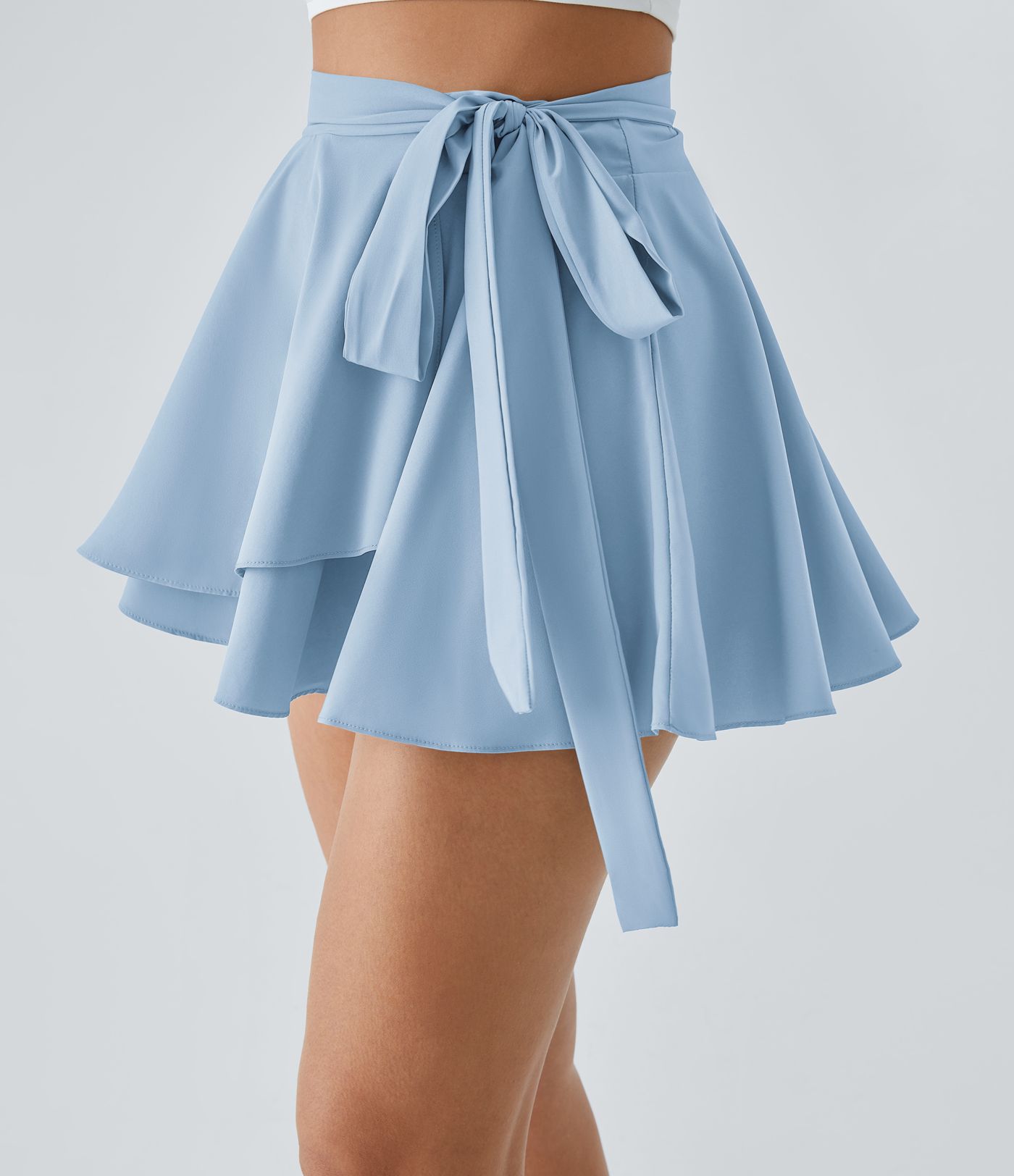 Breezeful™ Jupe Évasée Casual Taille Haute 2 en 1 Poche Latérale Séchage Rapide