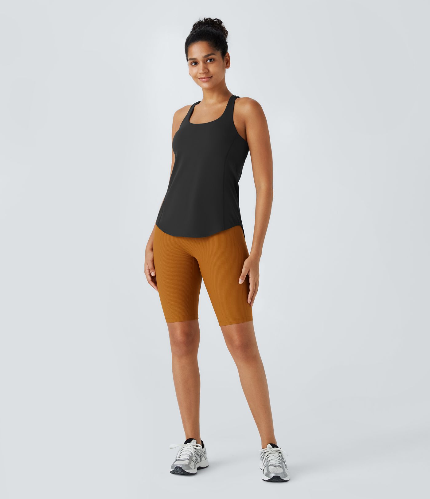 Halara UltraSculpt™ Round Neck Curved Hem Workout Tank Top