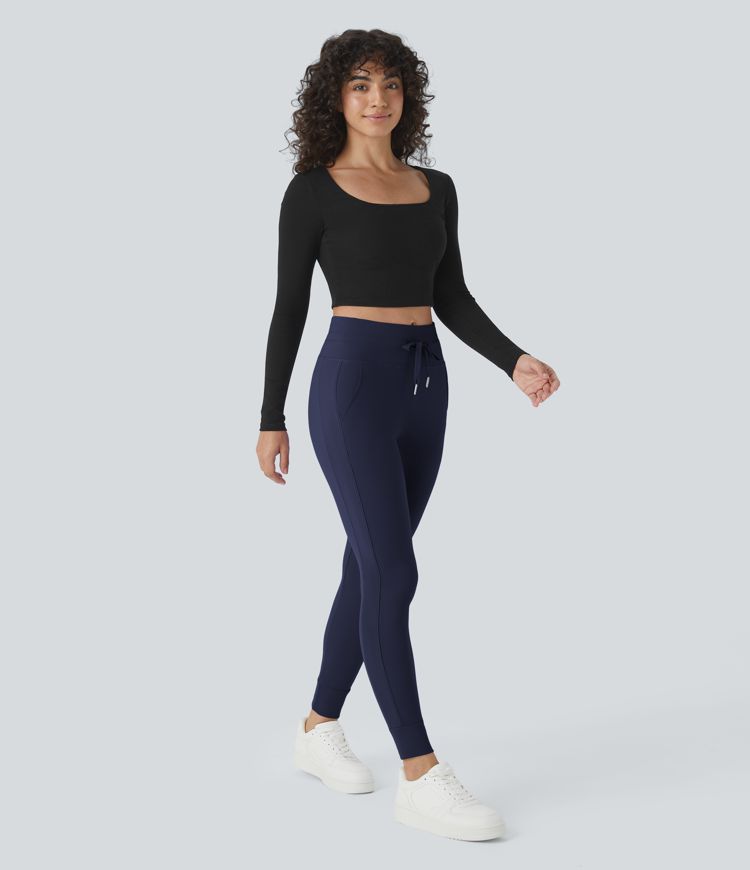 Jogging taille haute Softlyzero™ Plush avec cordon de serrage et poches latérales