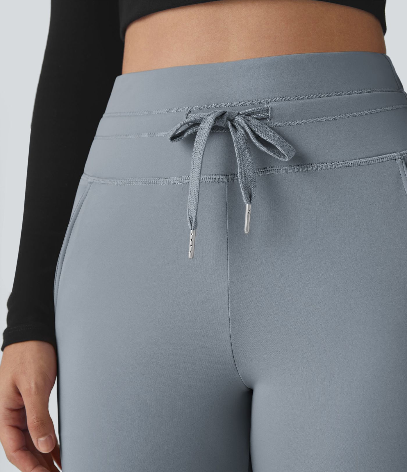 Softlyzero™ Plush High-Waist Drawstring Side Pocket Solid Full-Length Joggers
