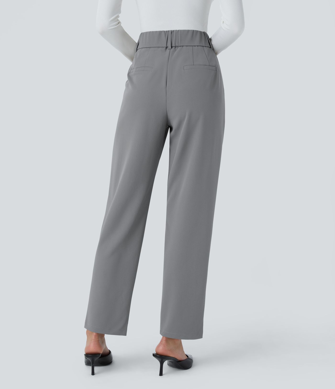Halara Flex™ High Waisted Pocket Solid Work Tapered Trousers