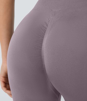 Leggings levantamiento glúteos liso tiro alto flujo sin costura