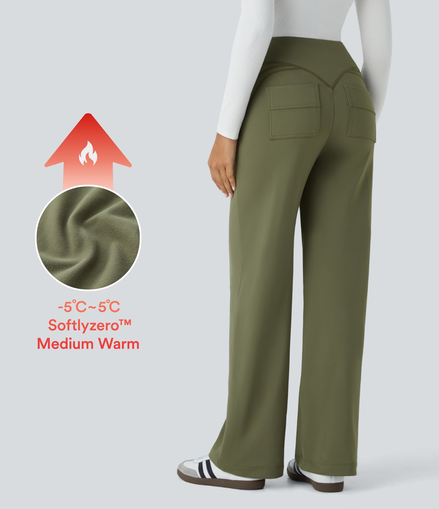 SoftlyZero™ Plush Thermal High Waisted Pocket Casual Pants