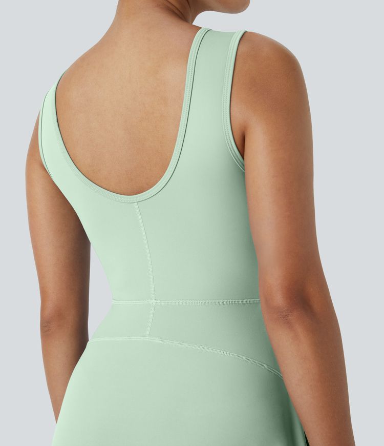Backless 2-in-1 Pocket Mini Flare Golf Active Dress