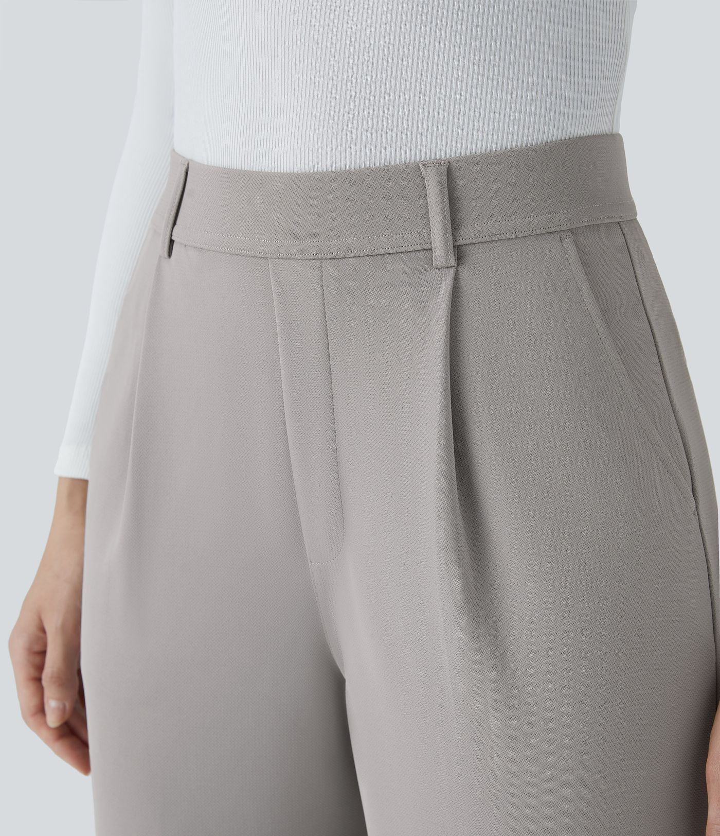 Halara Flex™ High Waisted Pocket Straight Leg Crepe Work Pants