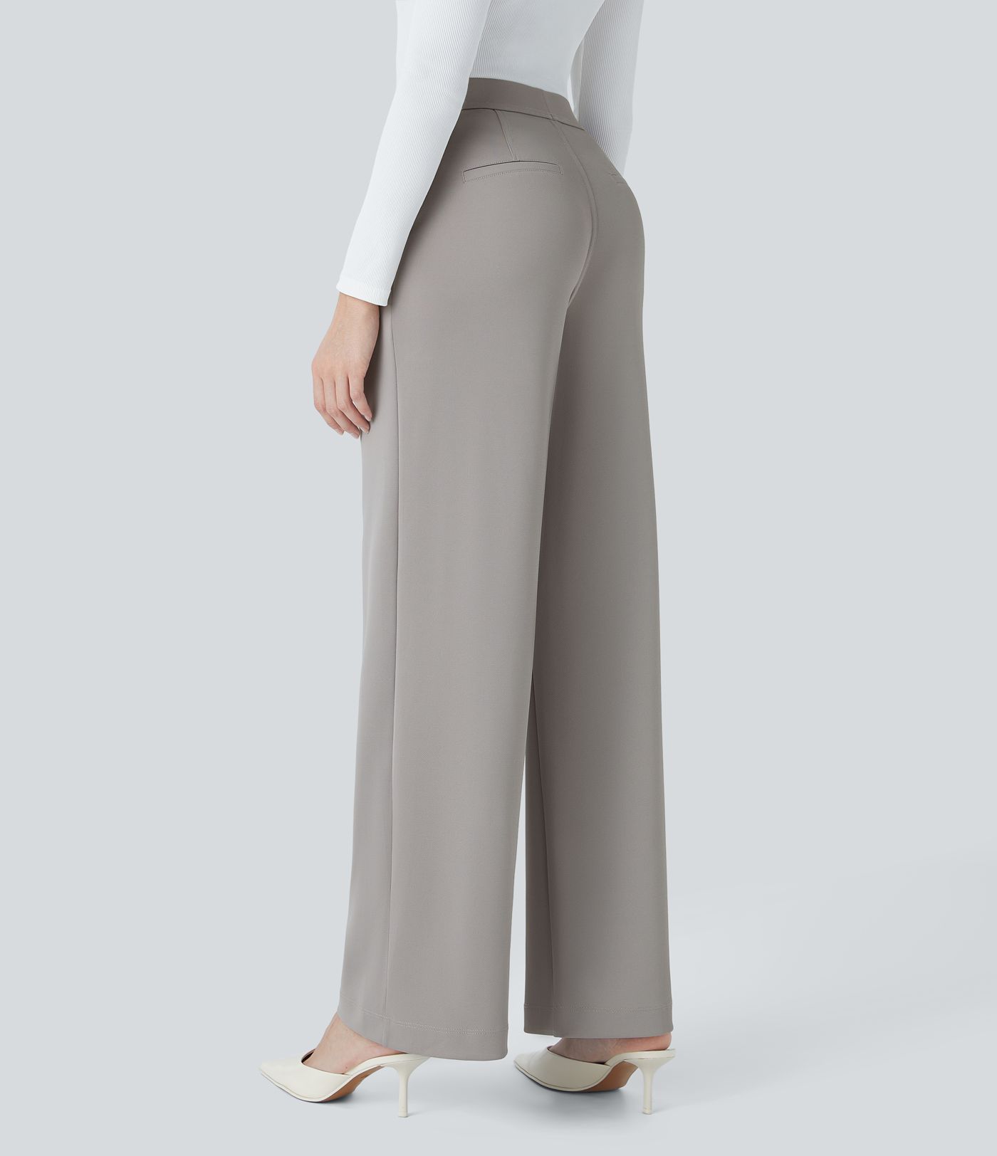 Halara Flex™ High Waisted Pocket Straight Leg Crepe Work Pants
