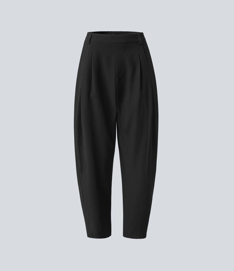 Mid Rise Side Pocket Barrel Leg Work Trousers