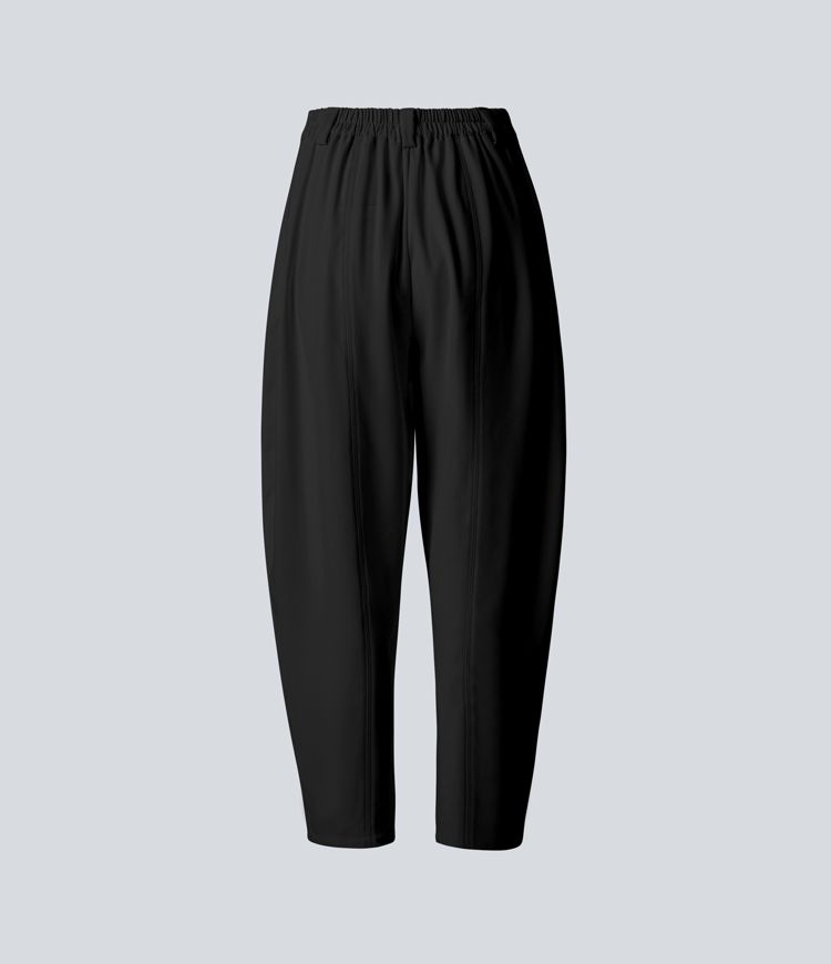 Mid Rise Side Pocket Barrel Leg Work Trousers