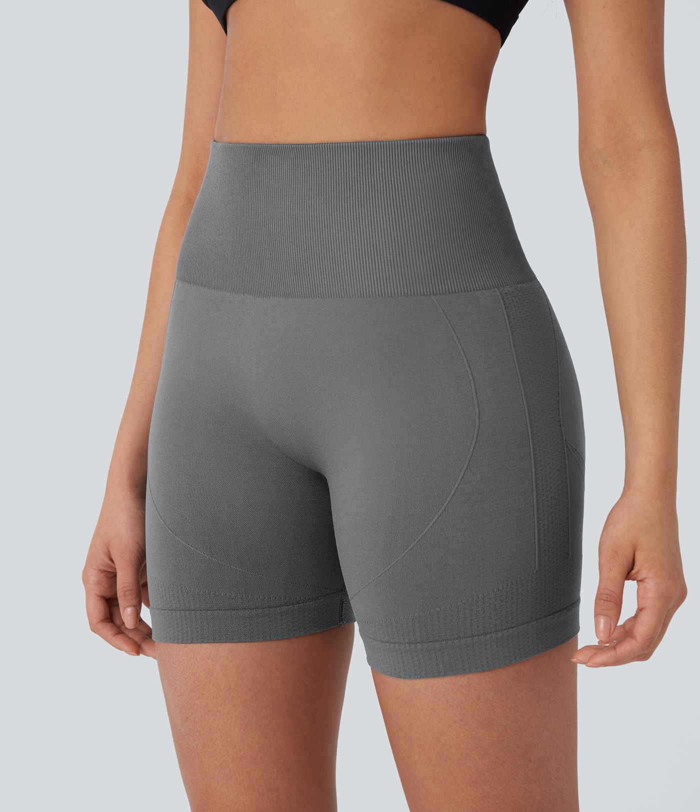 OneForm Seamless Flow High Waisted Tummy Control Butt Lifting Yoga Biker Shorts 5''