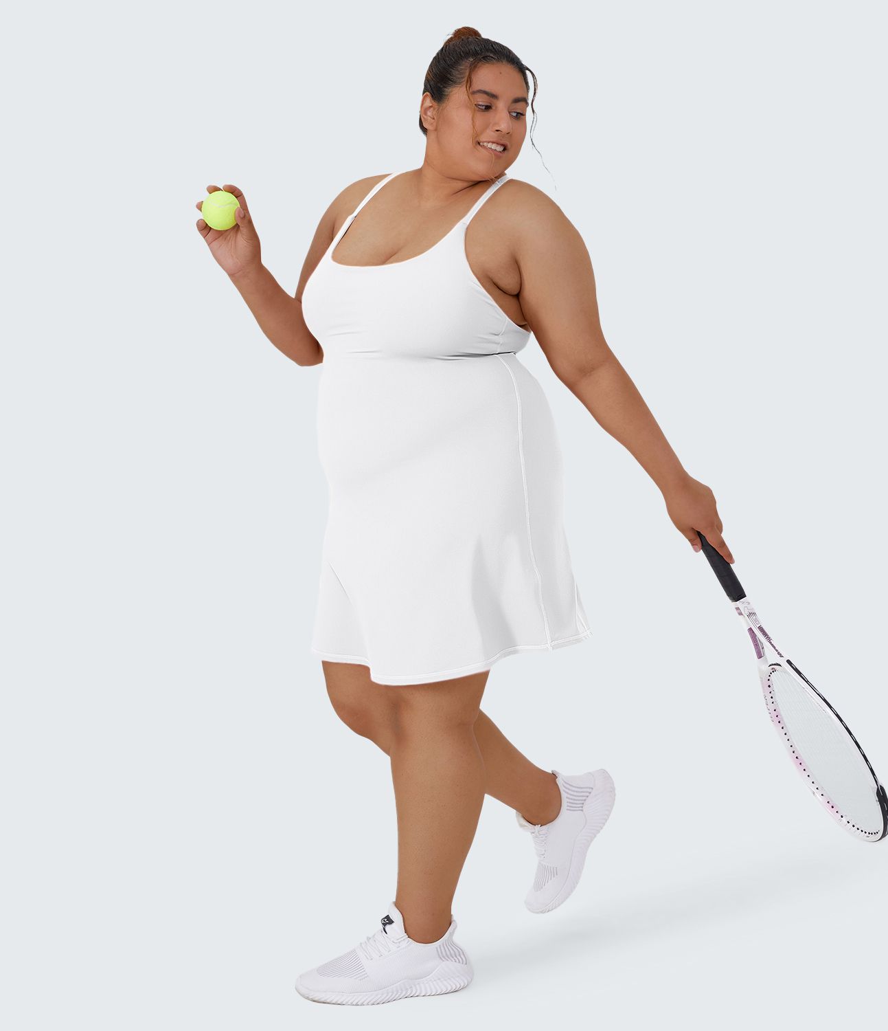 Robe d'Activité Quotidienne SoftlyZero™ Plush 2-en-1 Flare Taille Plus - Plus Longue