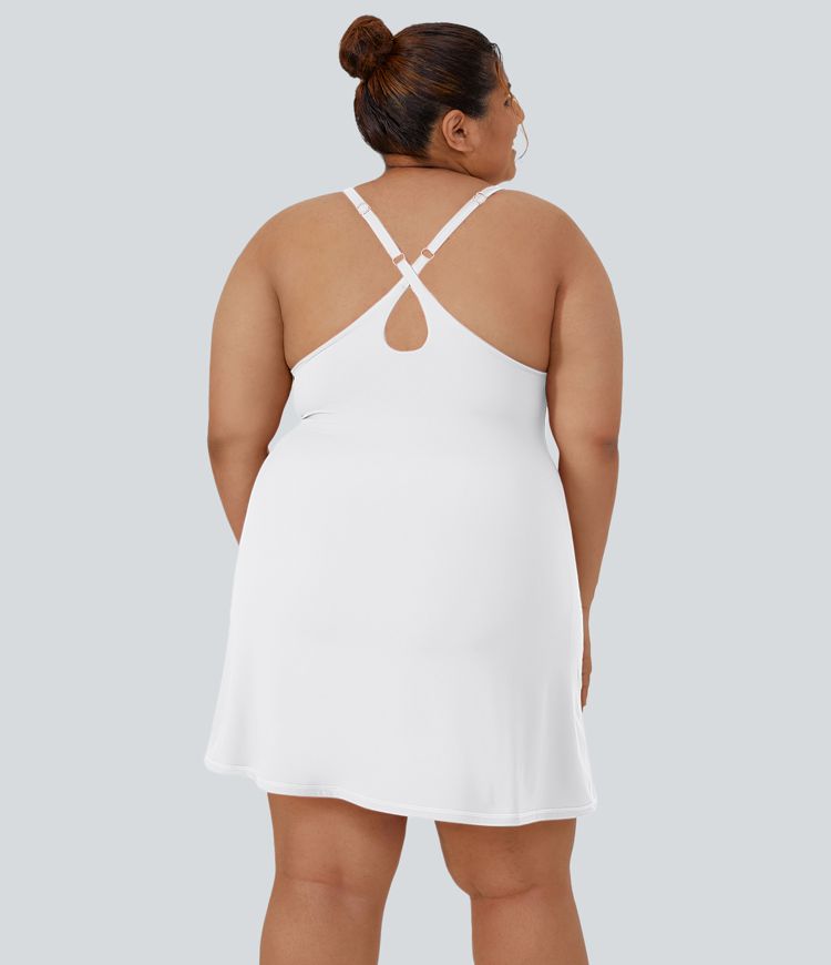 Robe d'Activité Quotidienne SoftlyZero™ Plush 2-en-1 Flare Taille Plus - Plus Longue
