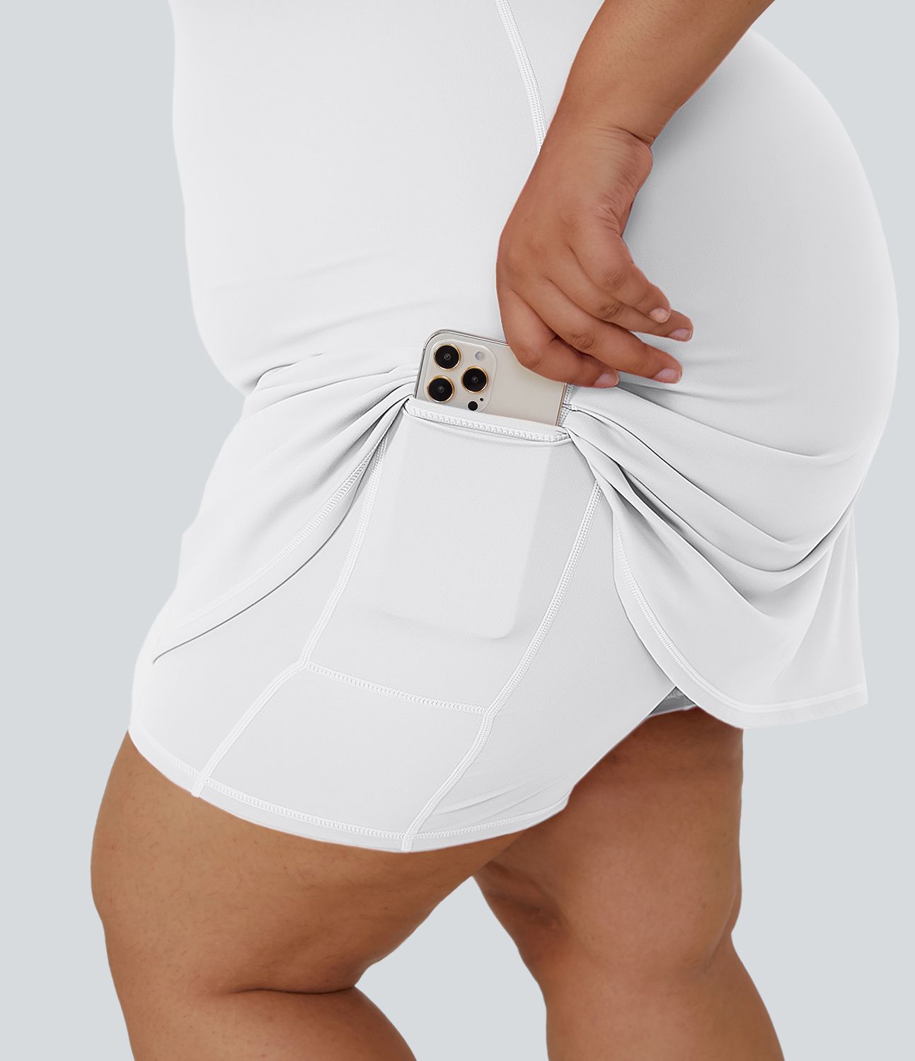 Robe d'Activité Quotidienne SoftlyZero™ Plush 2-en-1 Flare Taille Plus - Plus Longue