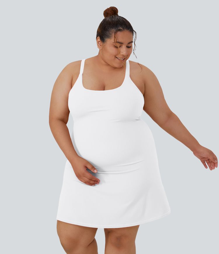 Robe d'Activité Quotidienne SoftlyZero™ Plush 2-en-1 Flare Taille Plus - Plus Longue