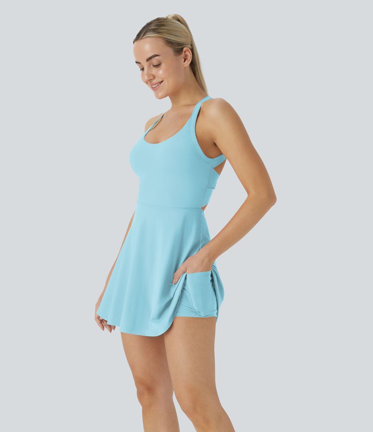SoftlyZero™ Airy Backless Twisted Cool Touch Dance Active Dress-Easy Peezy Edition