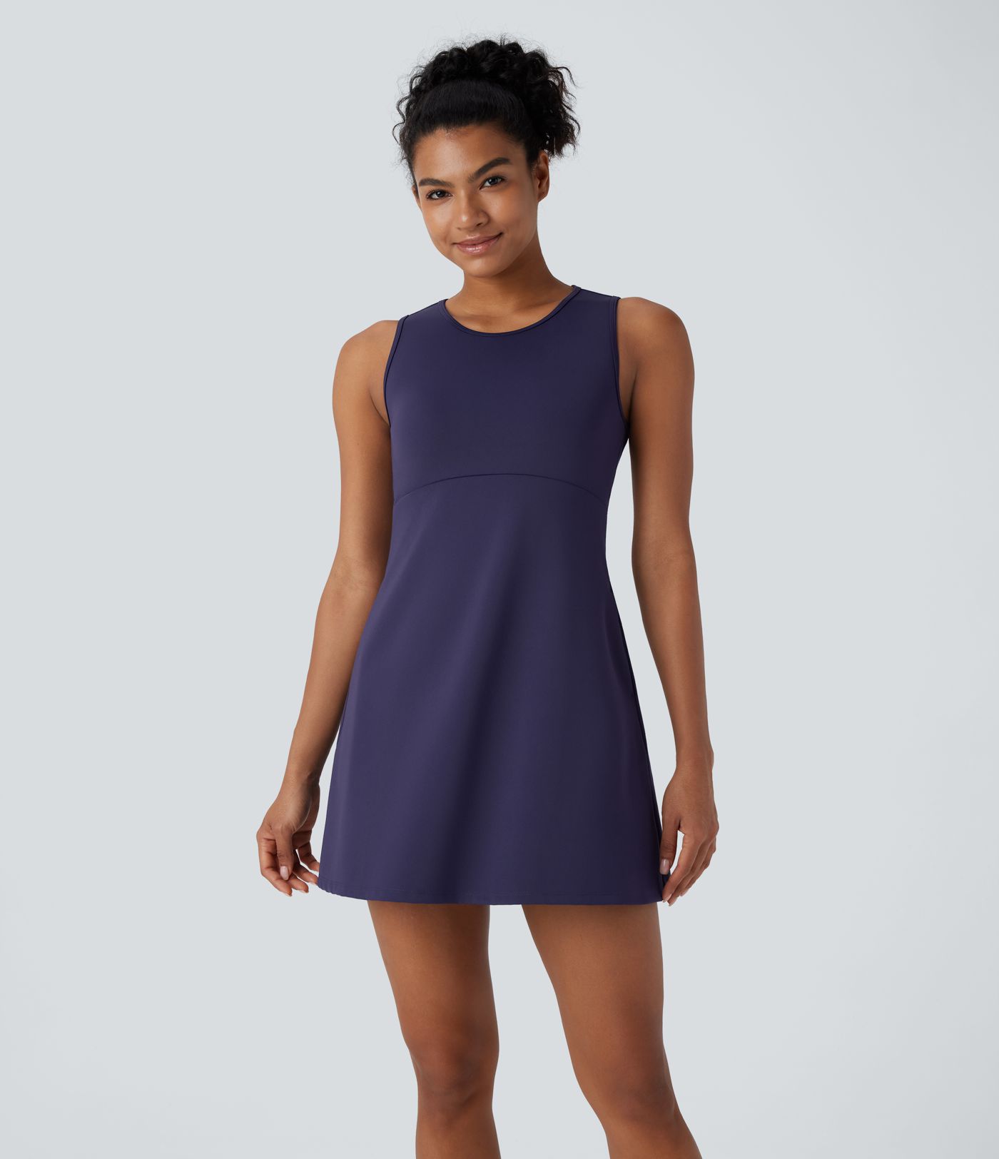 SpeedWave™ - Ärmelloses Wander-Minikleid mit Rundhalsausschnitt und Seitentaschen - schnelltrocknend