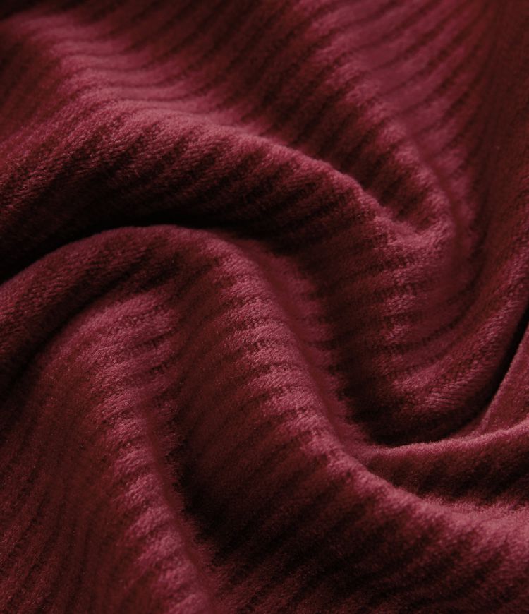 Pantalón acampanado bolsillo trasero cruzado tiro alto terciopelo acanalado