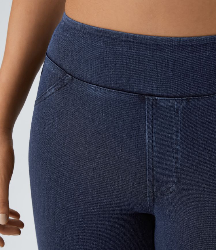 Halara Flex™ Jegging Casual Taille Haute Tricot Extensible Poche Latérale Arrière