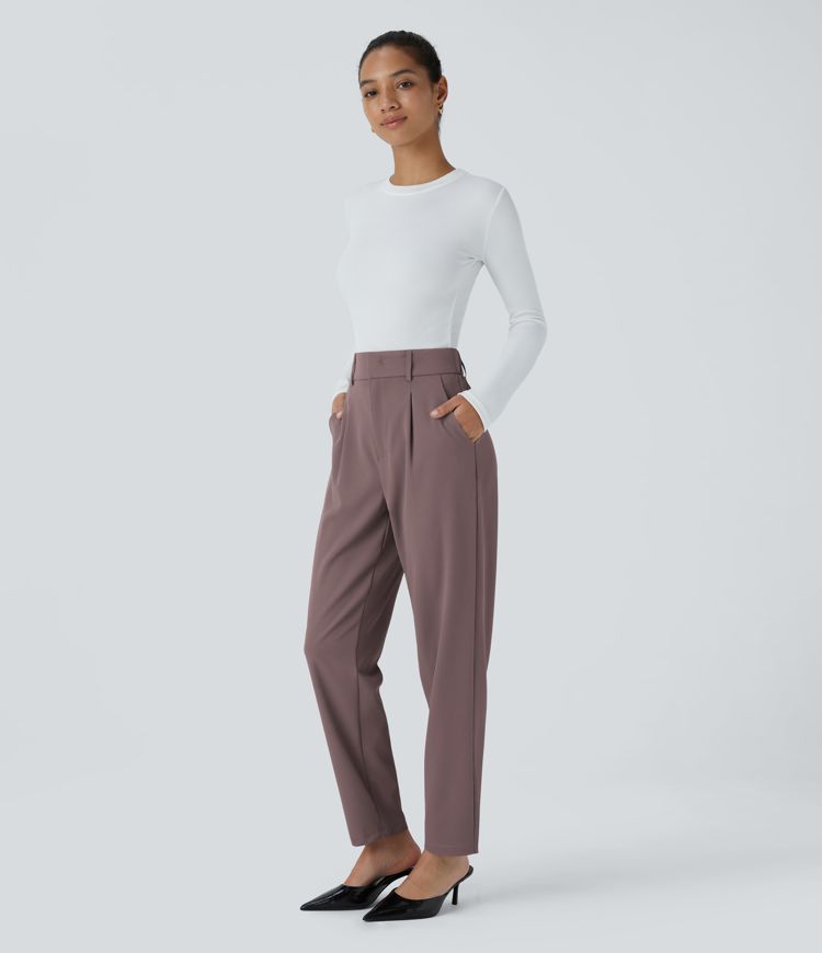 Halara Flex™ High Waisted Pocket Solid Work Tapered Pants