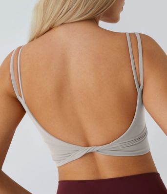 Scurt Yoga Top cu Duble Bretele