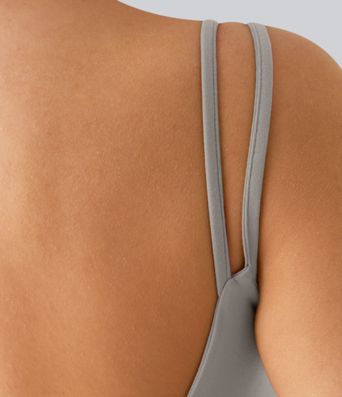 Scurt Yoga Top cu Duble Bretele