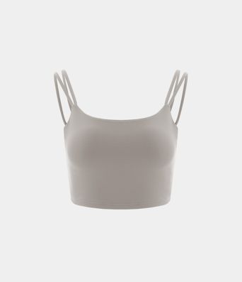 Scurt Yoga Top cu Duble Bretele