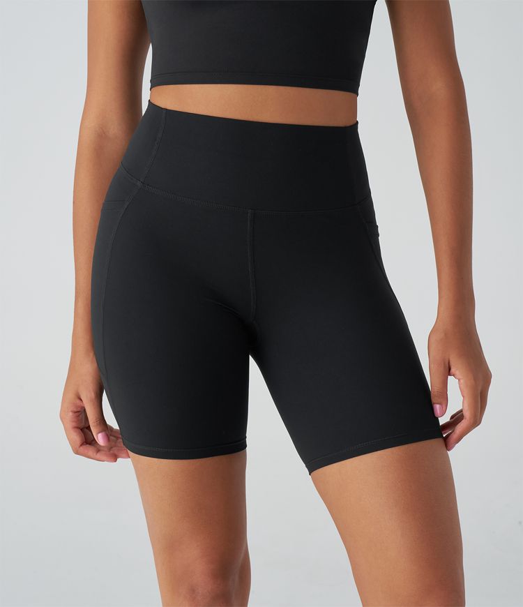 Halara UltraSculpt™ SoCinched High Waisted Tummy Control Side Pocket Training Biker Shorts 7''