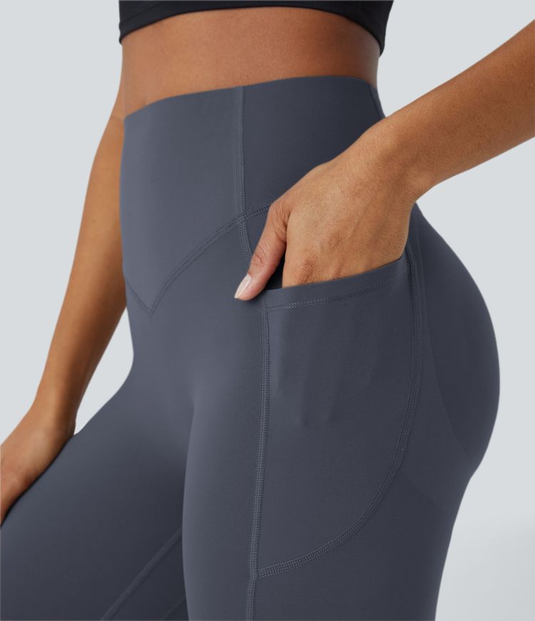 Halara UltraSculpt™ - Formende Workout-Leggings mit hohem Bund, Seitentaschen, Booty-Scrunch und Bauchkontrolle