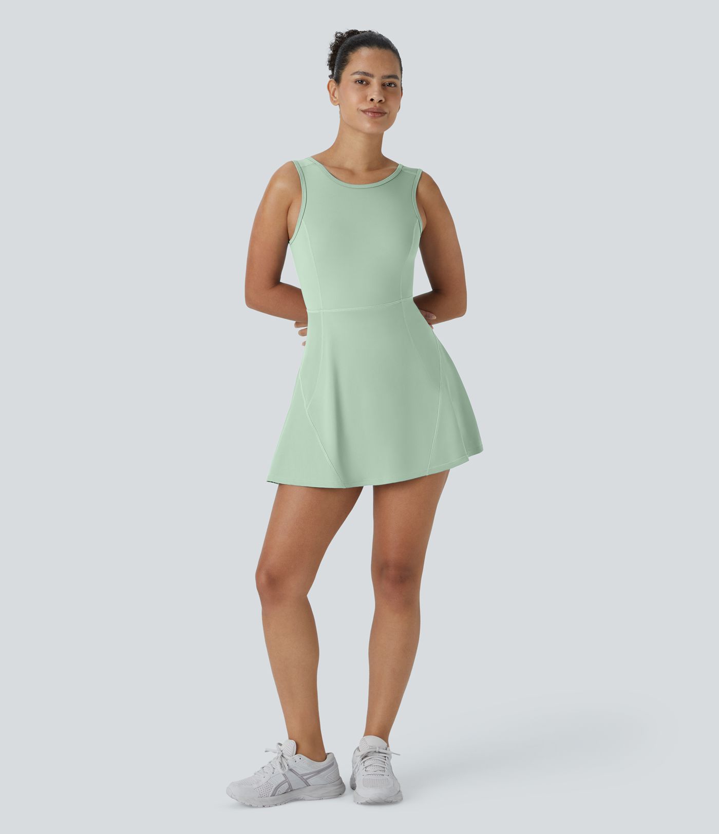 Backless 2-in-1 Pocket Mini Flare Golf Active Tennis Dress