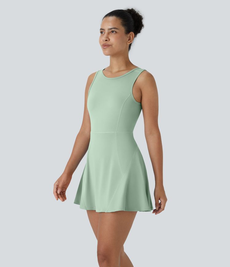 Backless 2-in-1 Pocket Mini Flare Golf Active Dress