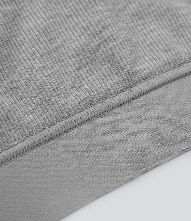 High Stretch Ribbed Knit Lounge Bra