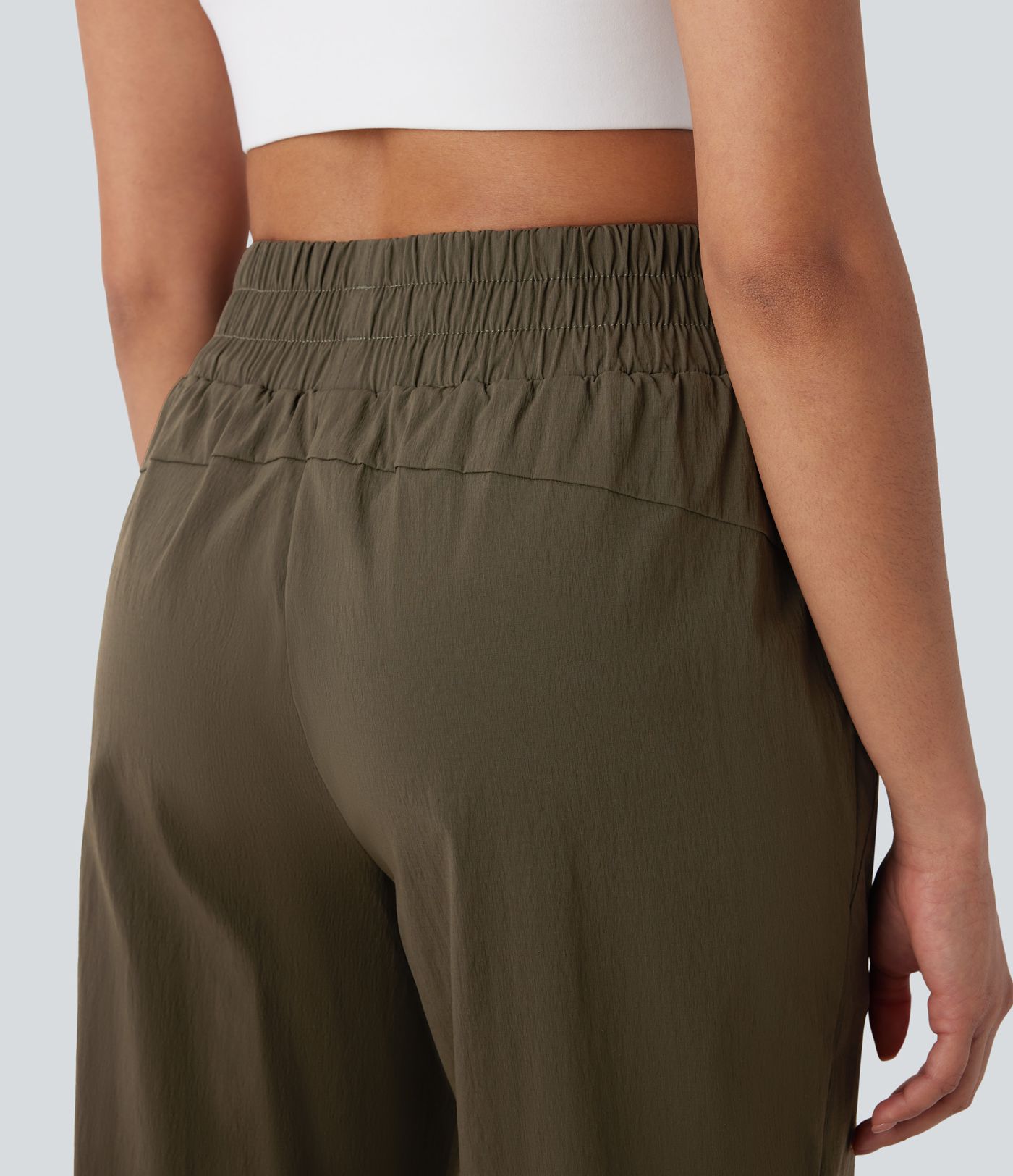 Wear-Resistant Mid Rise Side Pocket Straight Leg Dance Trousers