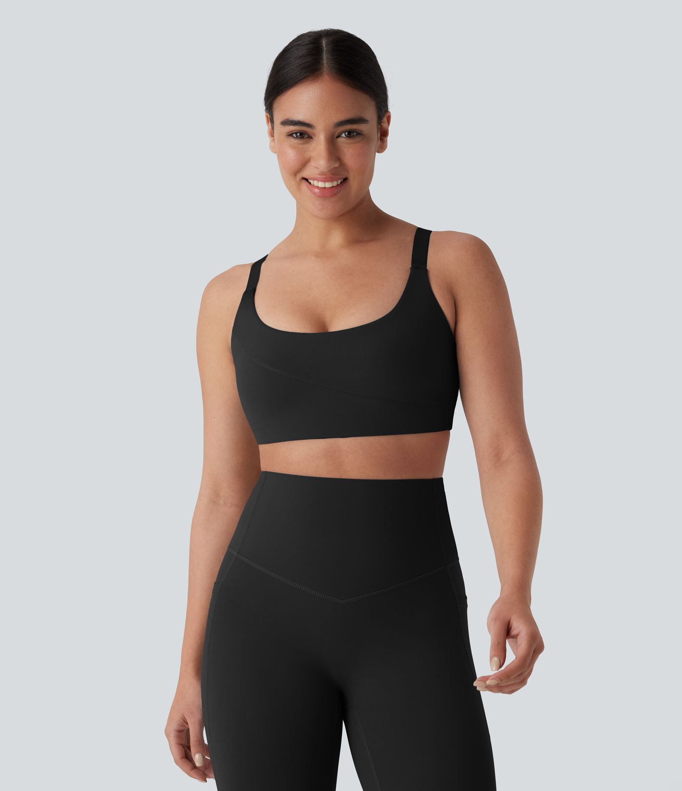 Halara UltraSculpt™ Medium Support  U Neck Workout Sports Bra A-C Cups