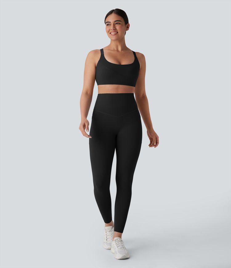 Halara UltraSculpt™ Medium Support  U Neck Workout Sports Bra A-C Cups