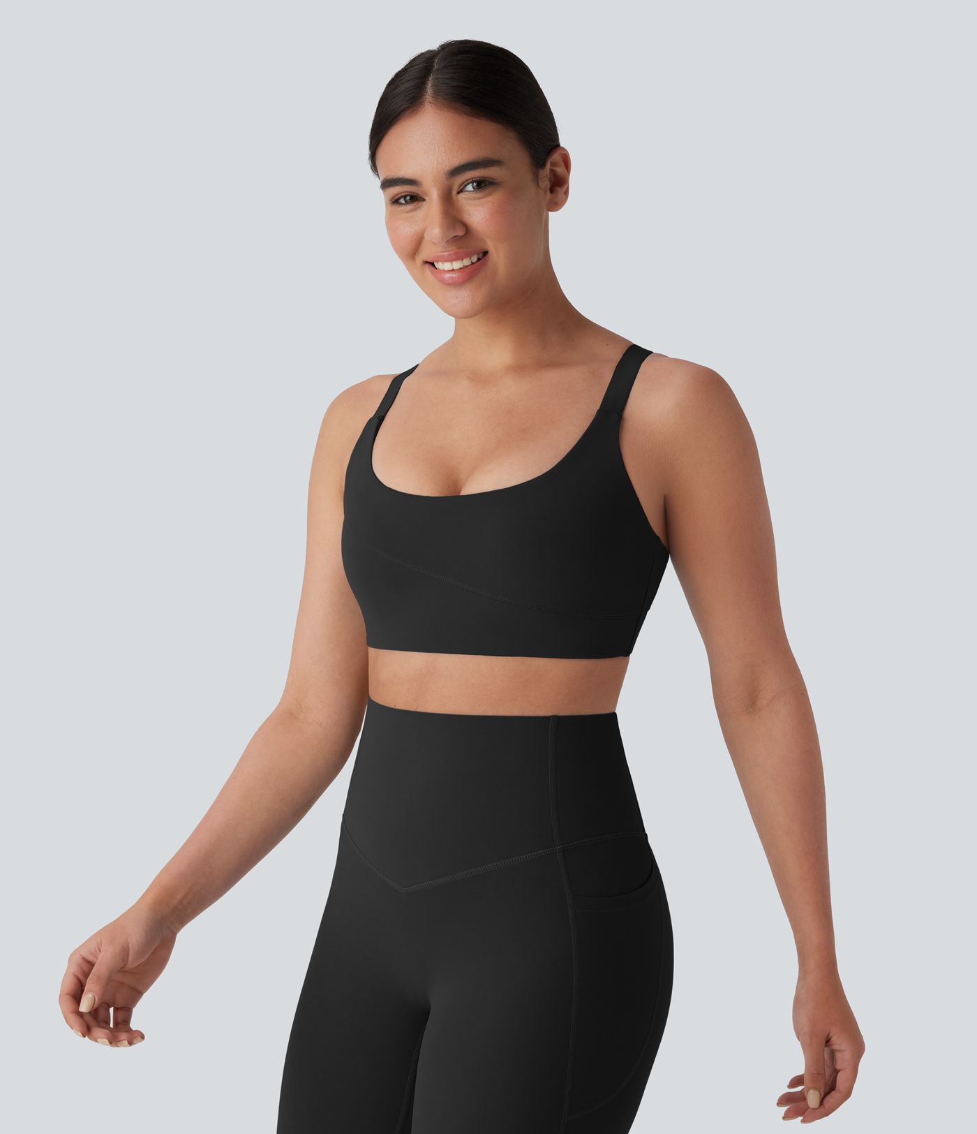 Halara UltraSculpt™ Medium Support  U Neck Workout Sports Bra A-C Cups