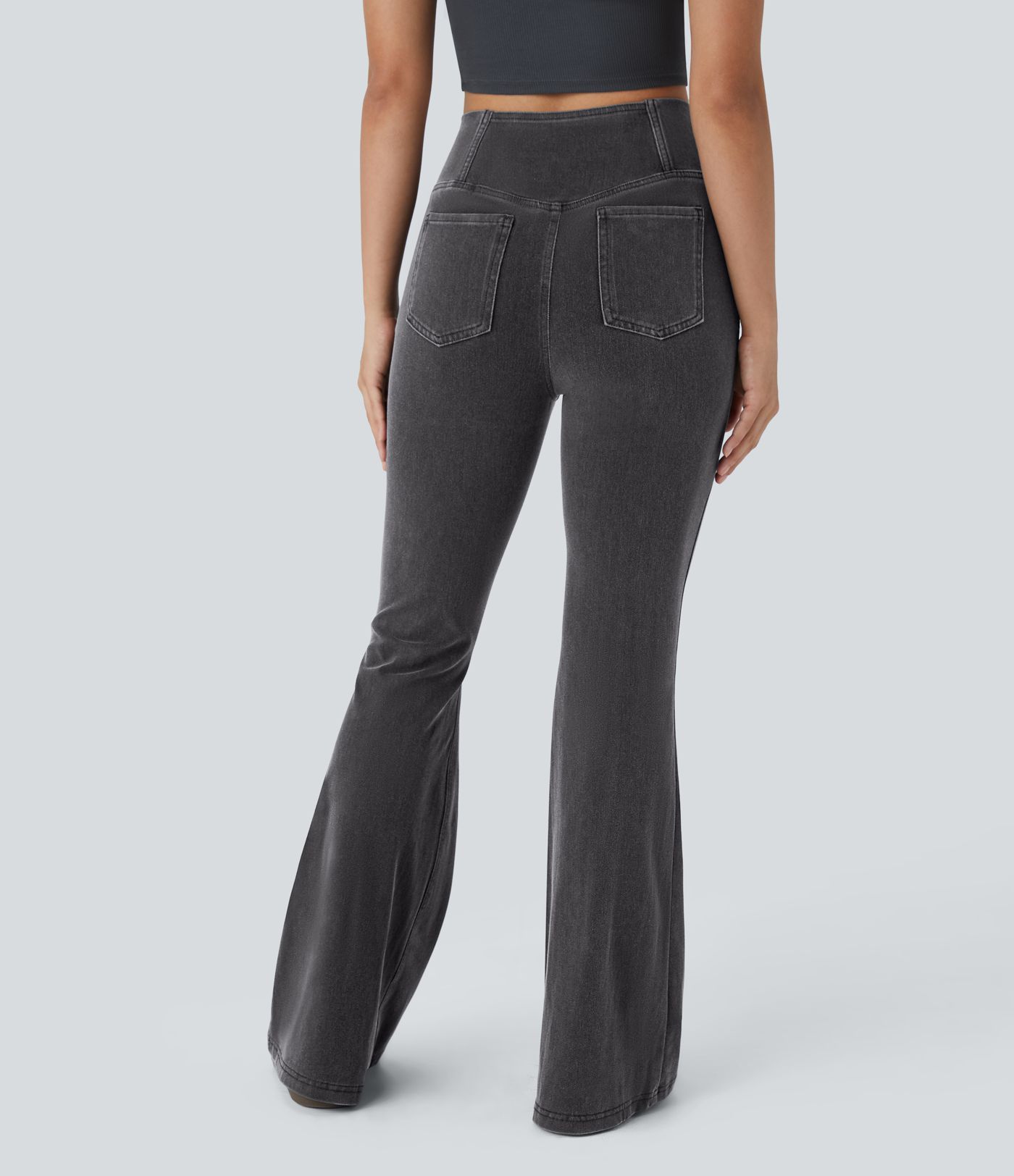 Halara Flex™ High Waisted Crossover Pocket Cool Touch Washed Casual Jeans