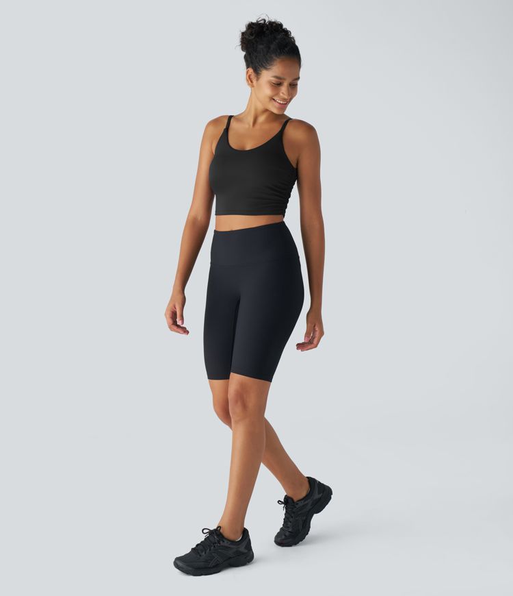 SoftlyZero™ QuickDry Ruched Cropped Running Tank Top