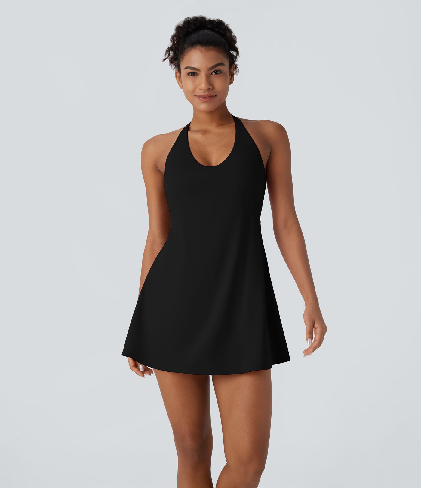 Softlyzero™ Robe sport de danse dos nu à bretelles ajustables avec bonnets moulés en peluche-Édition Easy Peasy