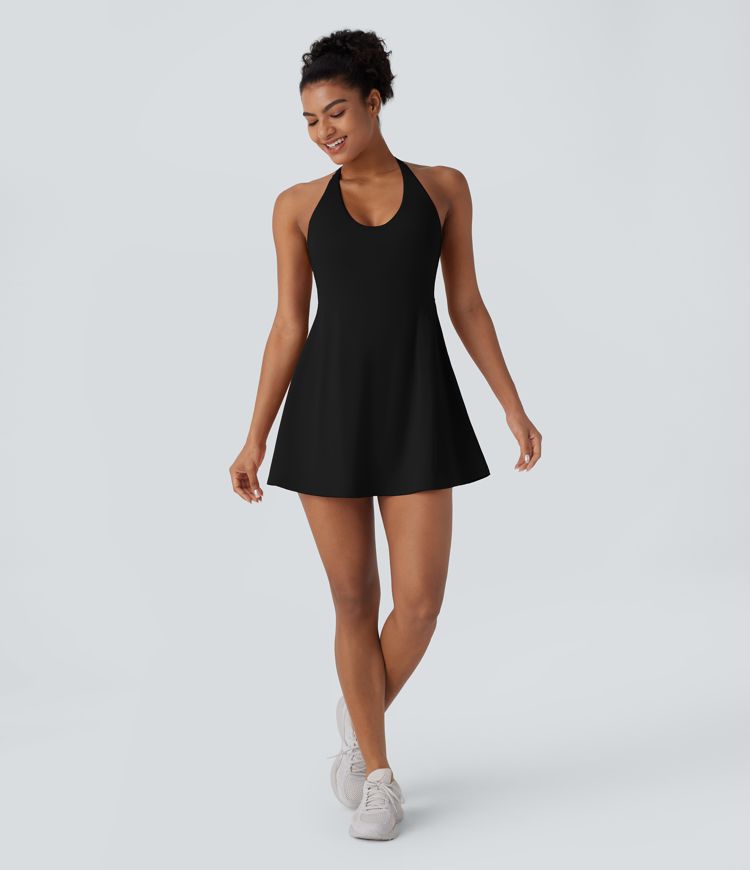 Softlyzero™ Robe sport de danse dos nu à bretelles ajustables avec bonnets moulés en peluche-Édition Easy Peasy