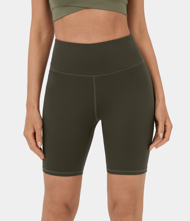 Naispanda Personalisierte Damen Sportshorts - Hoch Tailliert Mit Tasche