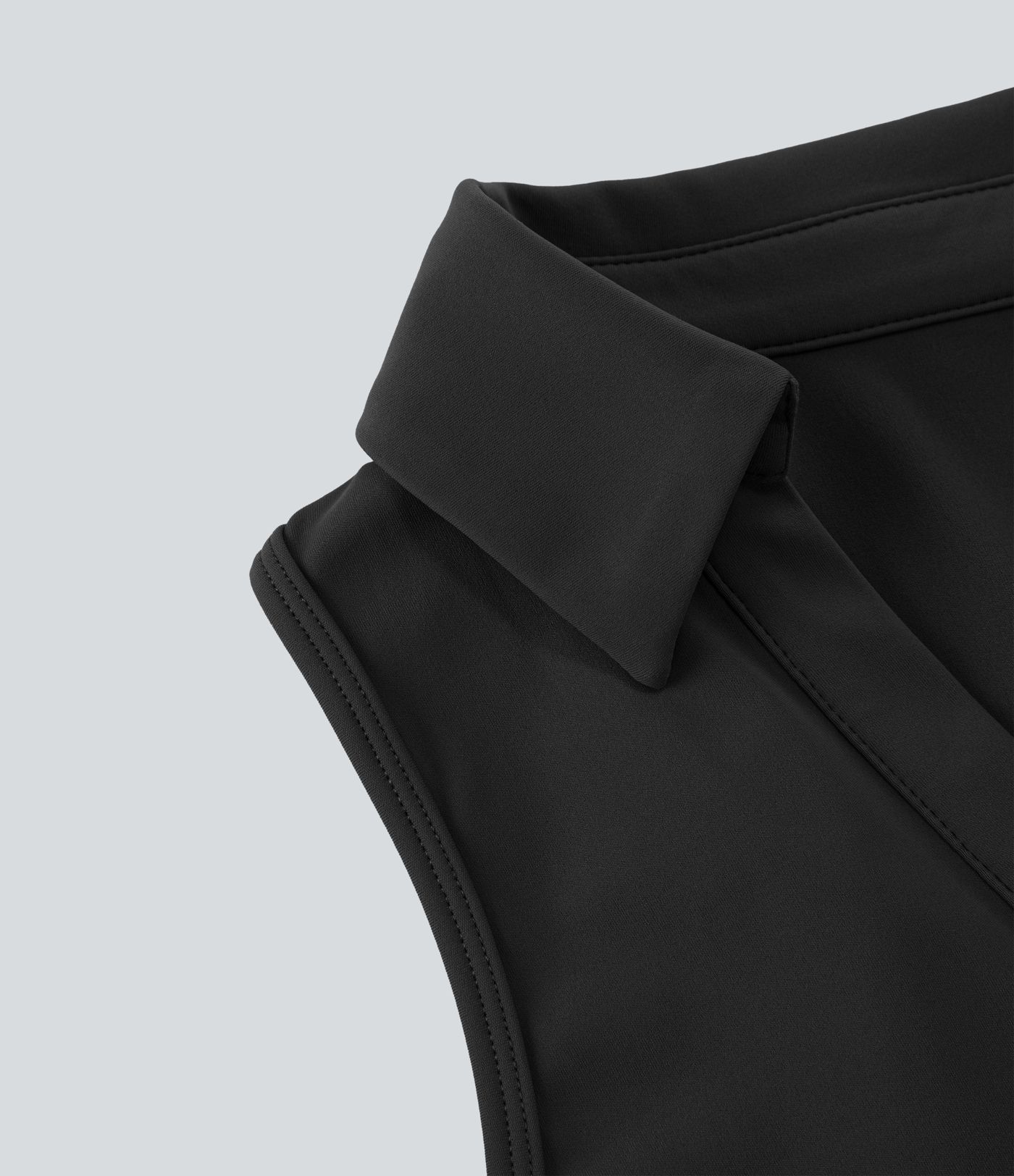 Mini Vestido Softlyzero™ Airy Flare golf cuello polo en V sin mangas 2 piezas bolsillo lateral tacto fresco Golf Tee