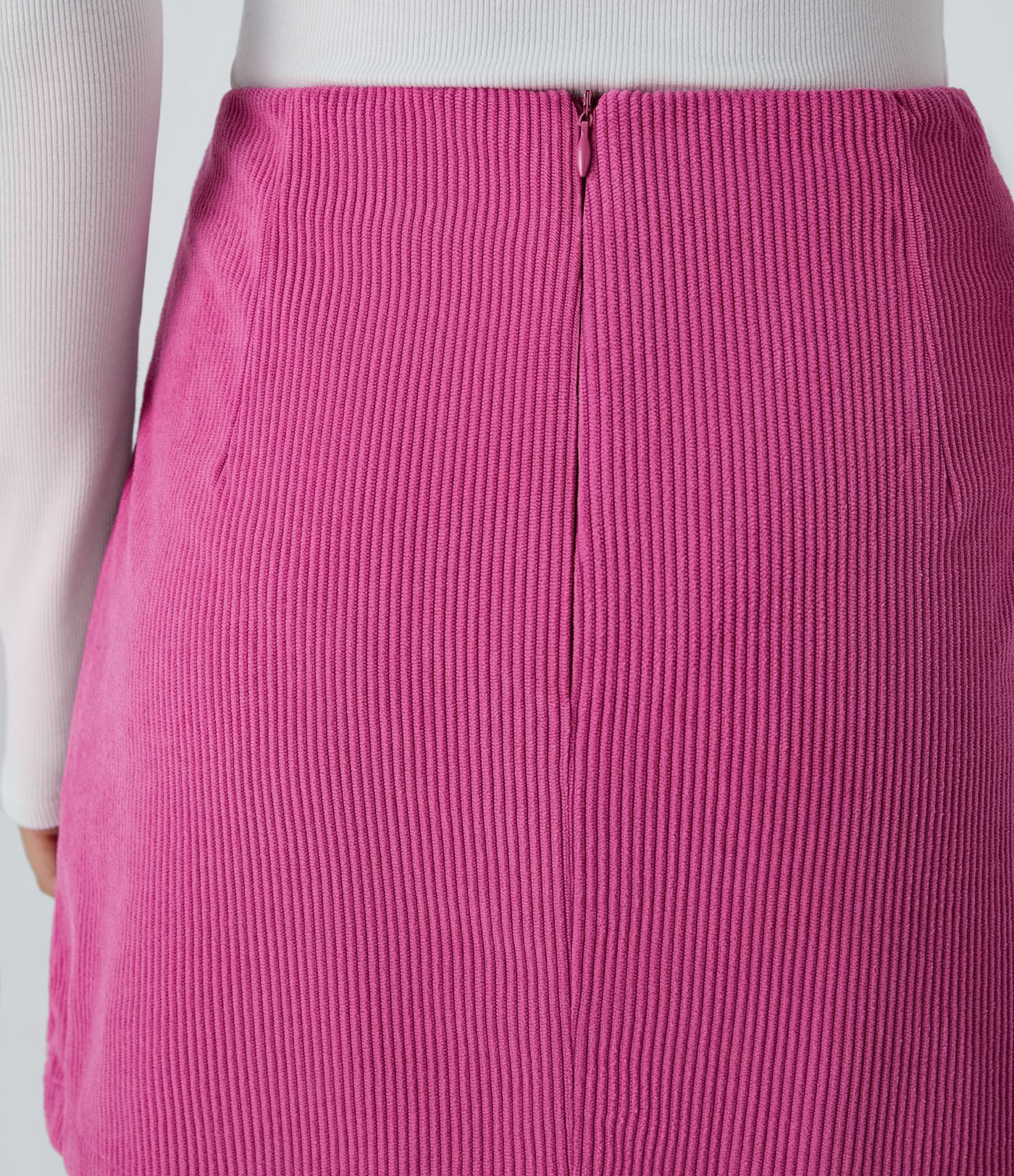 High Waisted 2-in-1 A Line Mini Corduroy Casual Skirt