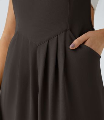 Pockets Waffle Casual Jogger Overalls