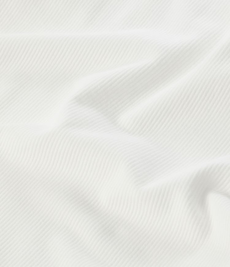 Top Casual à Col Montant et Manches Longues en Maille Côtelée