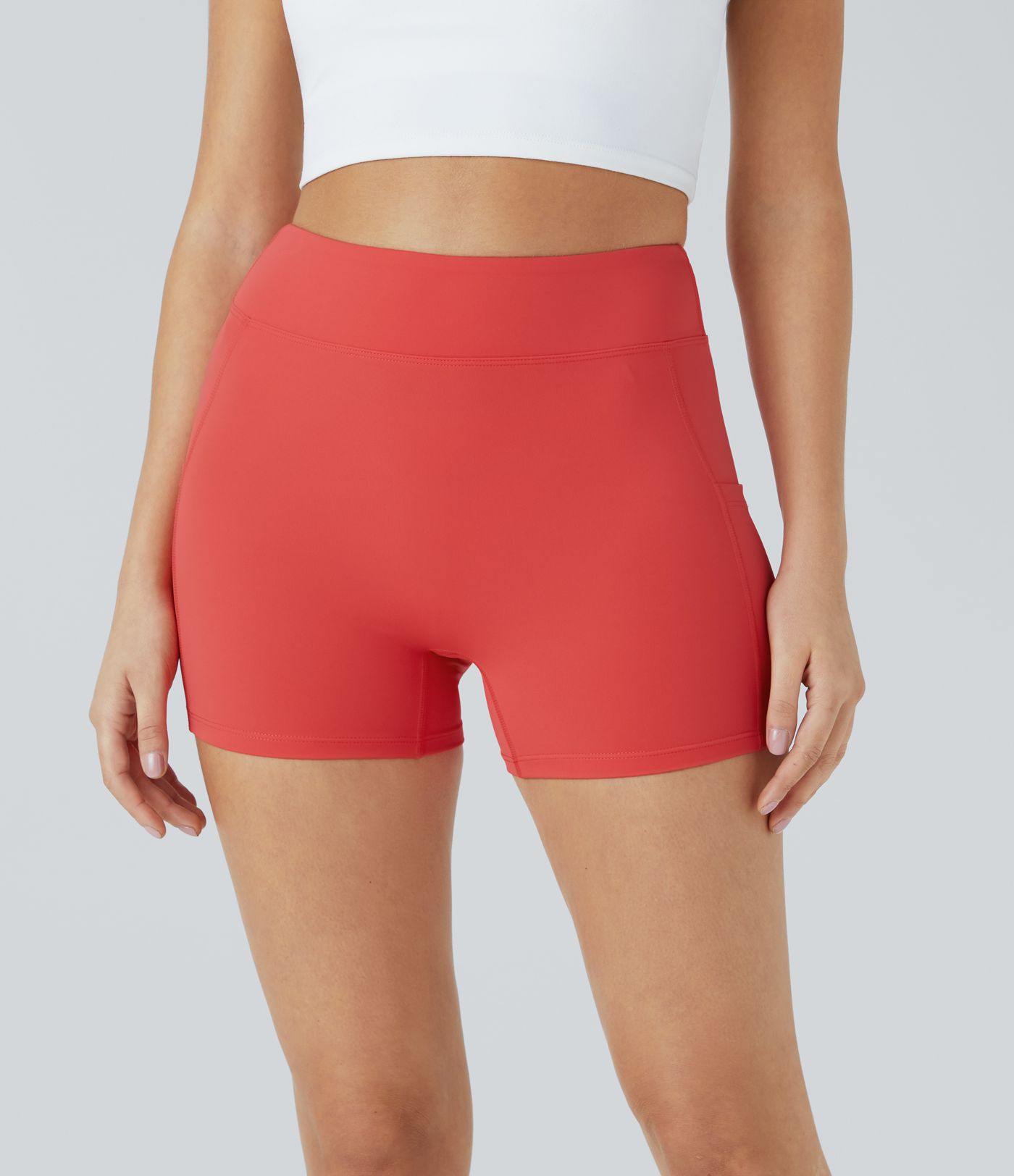 Softlyzero™ Airy Yoga-Shorts mit hoher Taille und Seitentaschen, 3,5 Zoll