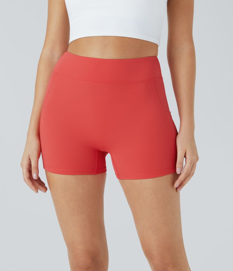 Softlyzero™ Airy Yoga-Shorts mit hoher Taille und Seitentaschen, 3,5 Zoll