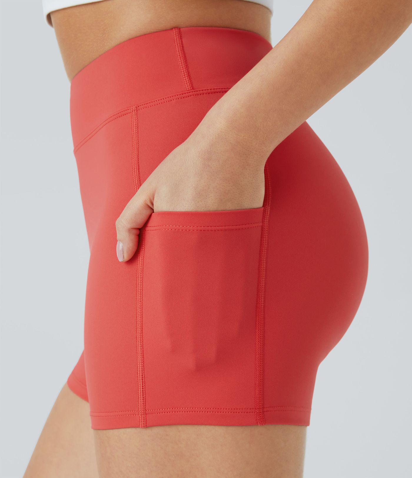 Softlyzero™ Airy Yoga-Shorts mit hoher Taille und Seitentaschen, 3,5 Zoll