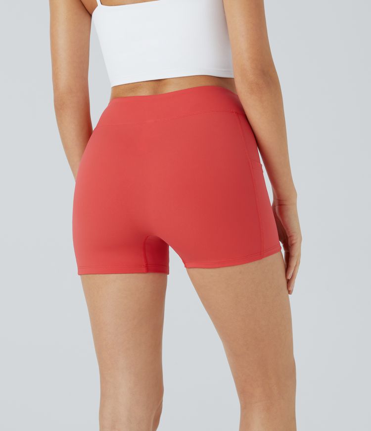 Softlyzero™ Airy Yoga-Shorts mit hoher Taille und Seitentaschen, 3,5 Zoll