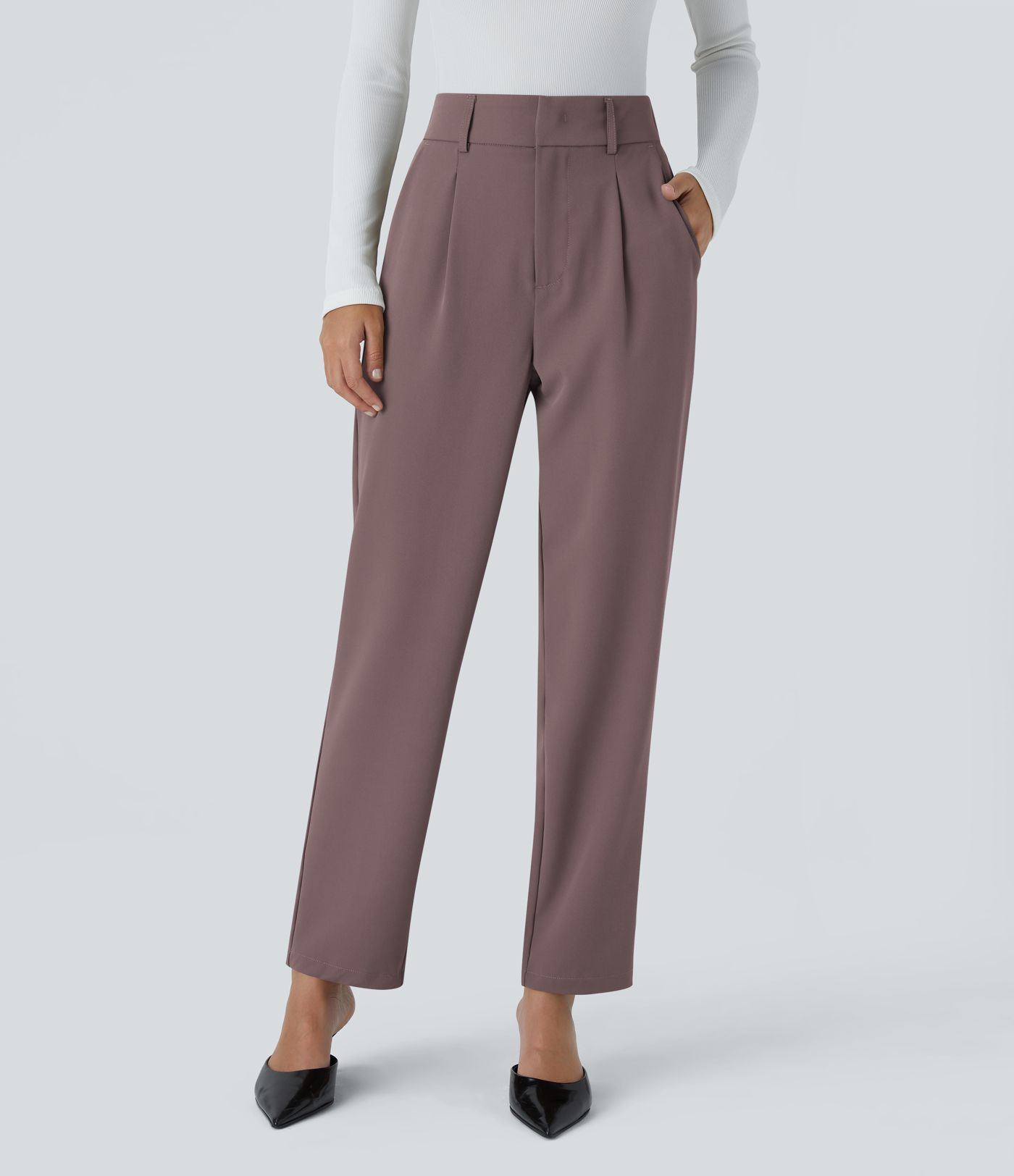 Halara Flex™ High Waisted Pocket Solid Work Tapered Pants