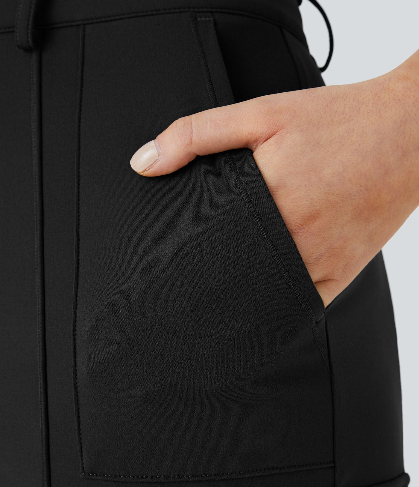 DayStretch High Waisted Zipper Pockets Solid Skinny Cargo Pants