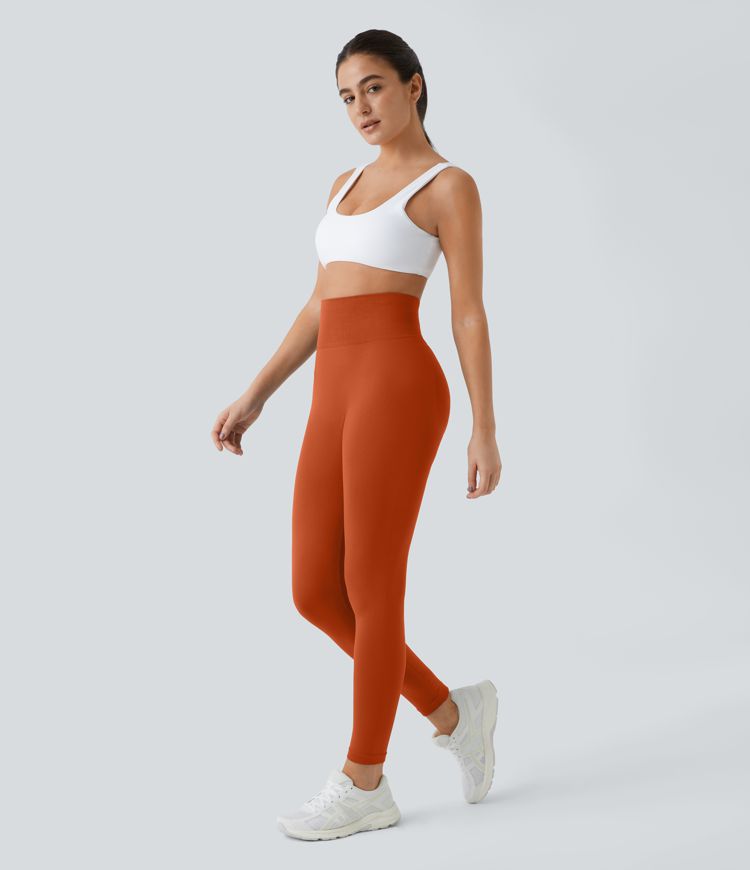 OneForm Seamless Flow High Waisted Ruched Plain Leggings